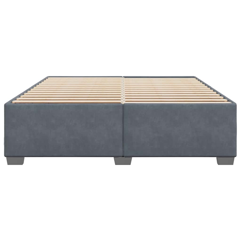 vidaXL Engineered Wood California King Bed Frame in Dark Gray