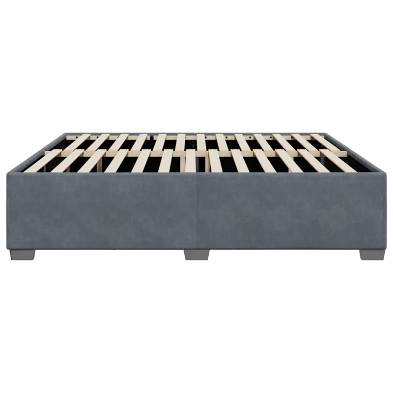 vidaXL Engineered Wood California King Bed Frame in Dark Gray