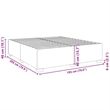 vidaXL Modren King Bed Frame in Dark Gray