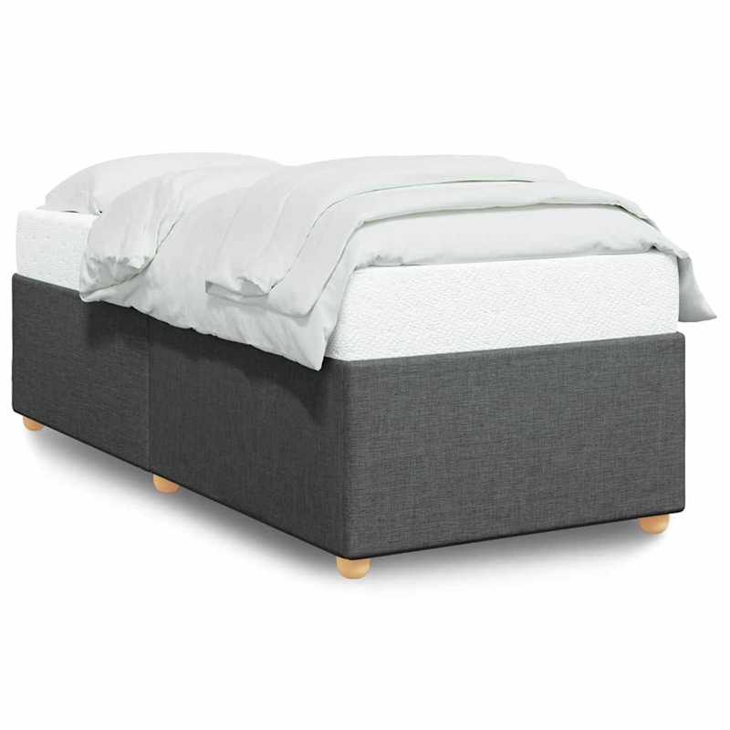vidaXL Engineered Wood Twin Bed Frame in Dark Gray
