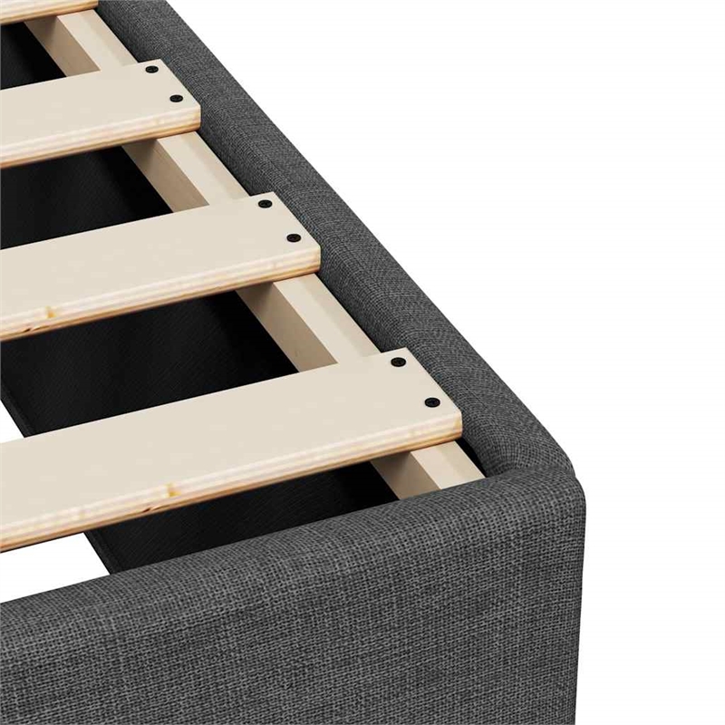 vidaXL Engineered Wood Twin Bed Frame in Dark Gray