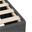 vidaXL Engineered Wood Twin Bed Frame in Dark Gray