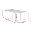 vidaXL Engineered Wood Twin XL Bed Frame in Dark Gray