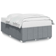 vidaXL King Without Headboard Bed Frame in Light Gray