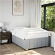 vidaXL King Without Headboard Bed Frame in Light Gray
