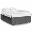 vidaXL Modern Engineered Wood Queen Bed Frame in Dark Gray
