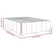 vidaXL Modern Engineered Wood Queen Bed Frame in Dark Gray
