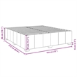 vidaXL Engineered Wood California King Bed Frame in Dark Gray