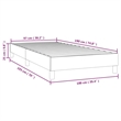 vidaXL Velvet Twin Bed Frame in Light Gray