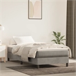 vidaXL Velvet Twin Bed Frame in Light Gray