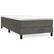 vidaXL Velvet Twin Bed Frame in Dark Gray