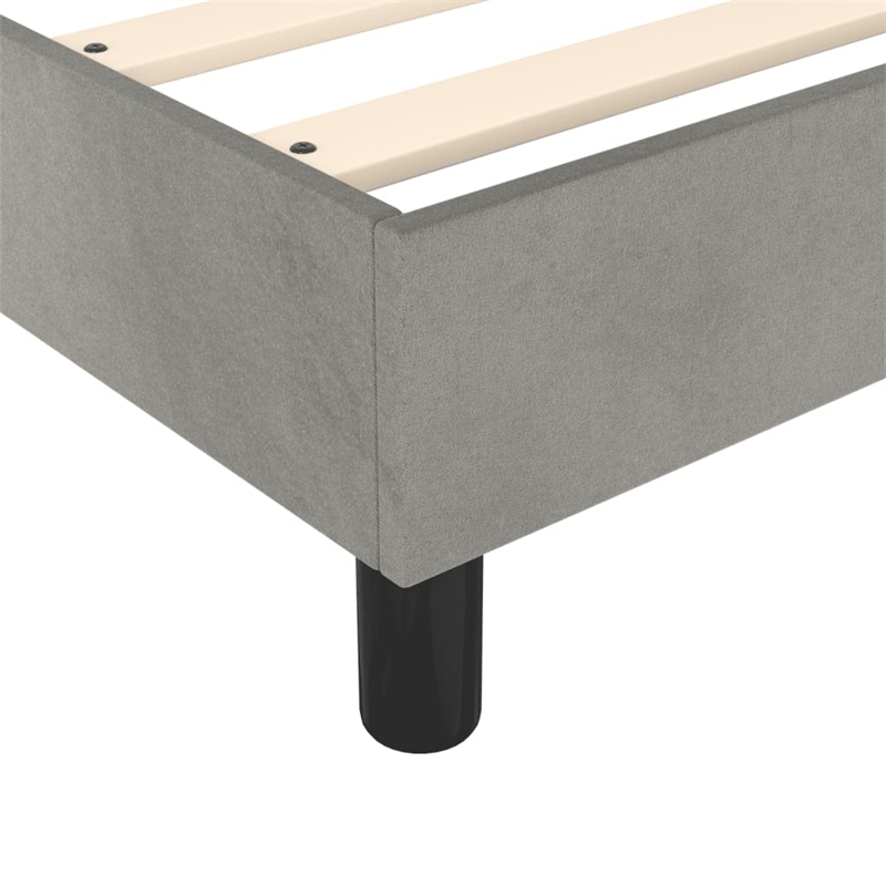 vidaXL Twin XL Engineered Wood Bed Frame in Light Gray