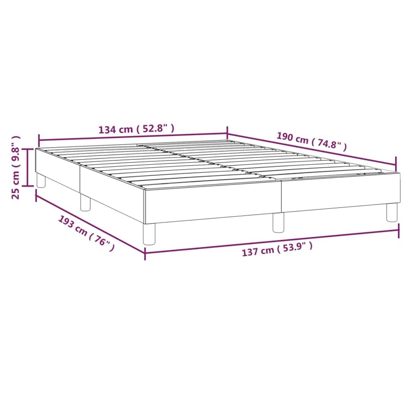 vidaXL Engineered Wood Bed Frame in Dark Grey