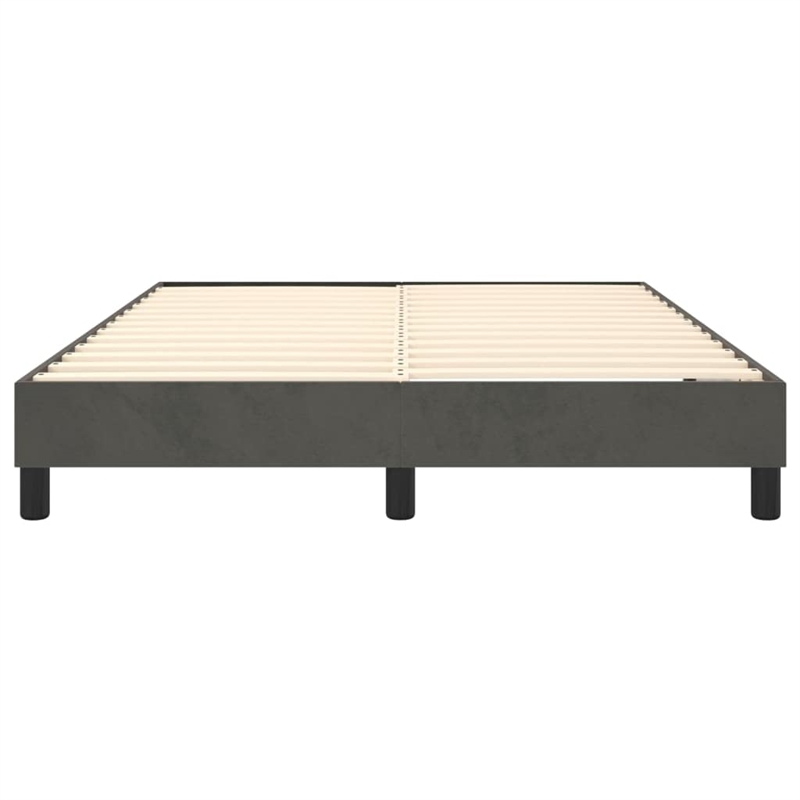 vidaXL Engineered Wood Bed Queen Frame in Dark Grey