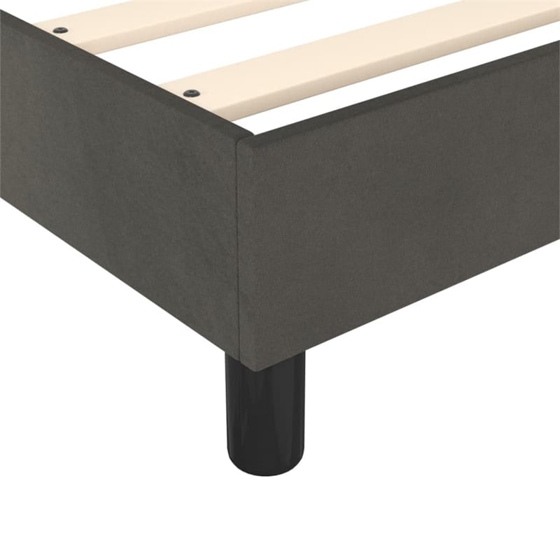 vidaXL Engineered Wood Bed Queen Frame in Dark Grey