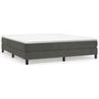 vidaXL Velvet King Bed Frame in Dark grey