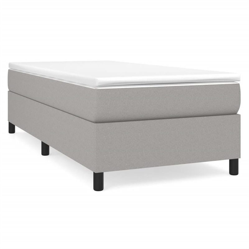 vidaXL Engineered Wood Twin Bed Frame in Light Grey