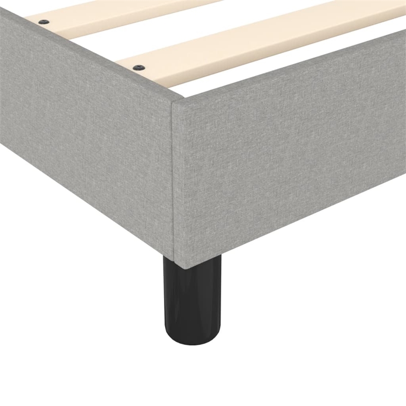 vidaXL Engineered Wood Twin Bed Frame in Light Grey