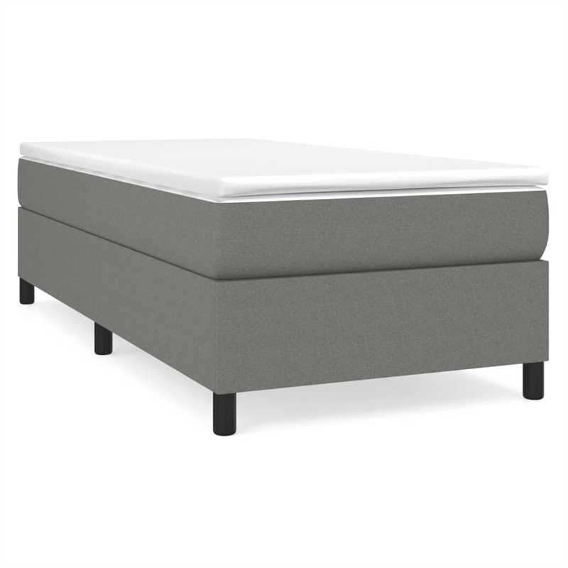 vidaXL Engineered Wood Twin Bed Frame in Dark Gray