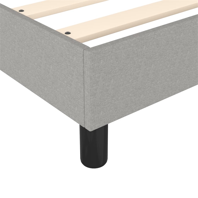 vidaXL Twin XL Engineered Wood Bed Frame in Light Grey