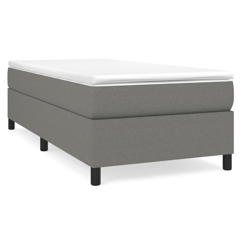 vidaXL Engineered Wood Twin XL Bed Frame in Dark Gray