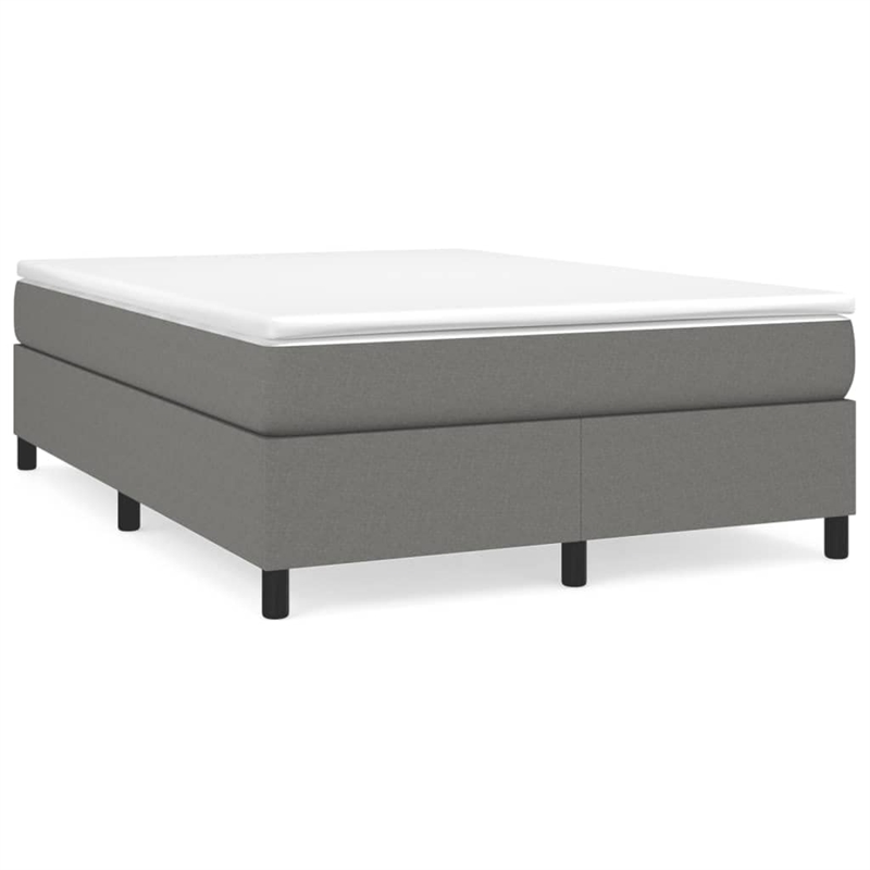 vidaXL Modern Engineered Wood Full Bed Frame in Dark Grey