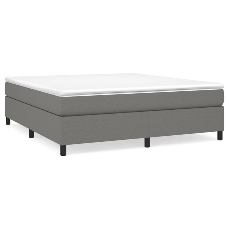 vidaXL Engineered Wood California King Bed Frame in Dark Gray