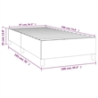 vidaXL Engineered Wood Twin Bed Frame in Light Grey