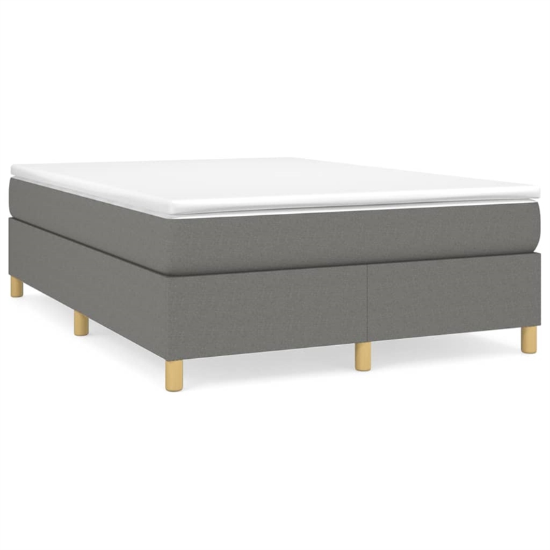 vidaXL Engineered Wood Bed Queen Frame in Dark Gray