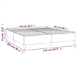 vidaXL Engineered Wood Bed Queen Frame in Dark Gray