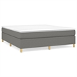 vidaXL Engineered Wood King Bed Frame in Dark Gray Fabric
