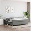vidaXL Engineered Wood King Bed Frame in Dark Gray Fabric