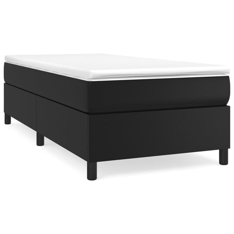 vidaXL Engineered wood Twin Bed Frame in Black