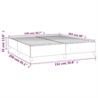 vidaXL Engineered Wood Faux Leather Queen Bed Frame in Black