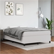 vidaXL Queen Faux Leather Engineered Wood Bed Frame in White