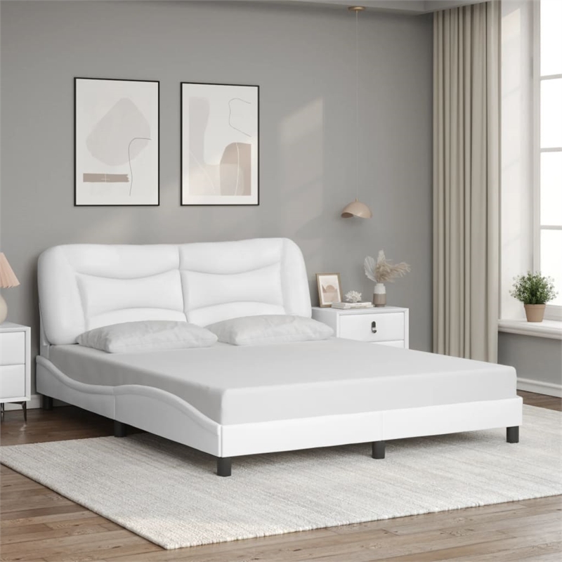 vidaXL Bed Frame with LED without Mattress 