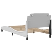 vidaXL Rectangular Twin Bed Frame in White