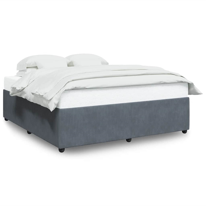 vidaXL Engineered Wood California King Bed Frame in Dark Gray