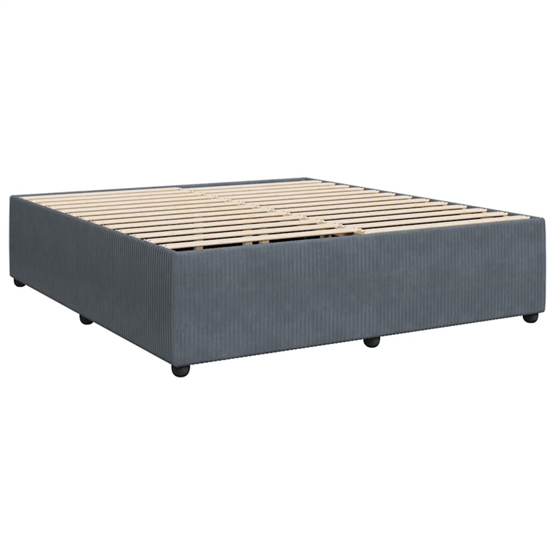 vidaXL Engineered Wood California King Bed Frame in Dark Gray