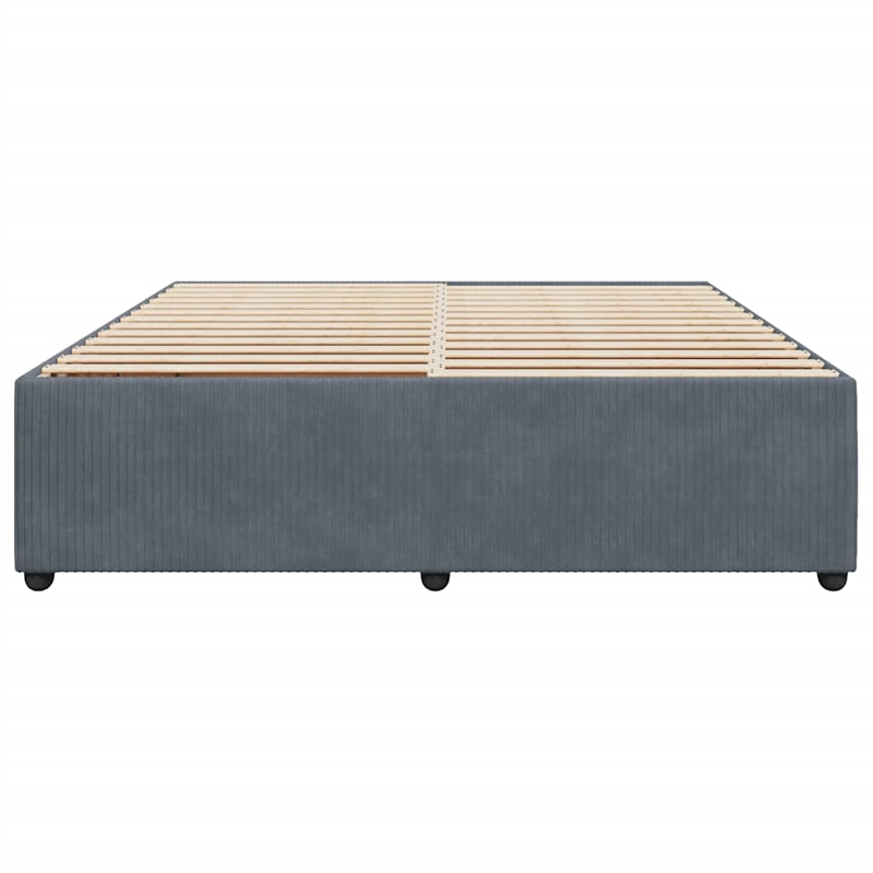 vidaXL Engineered Wood California King Bed Frame in Dark Gray