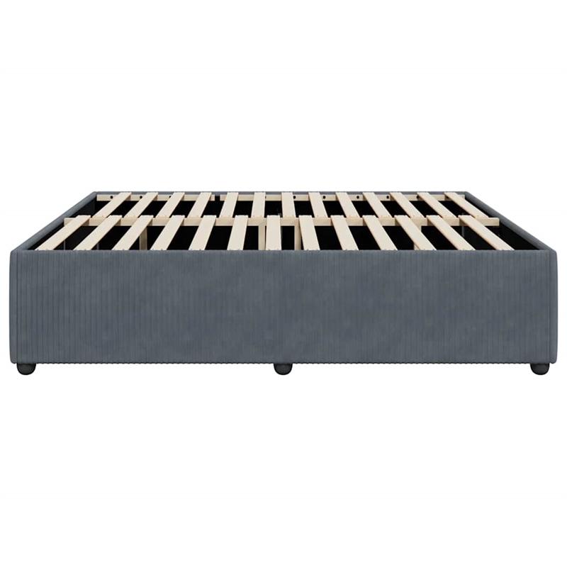 vidaXL Engineered Wood California King Bed Frame in Dark Gray