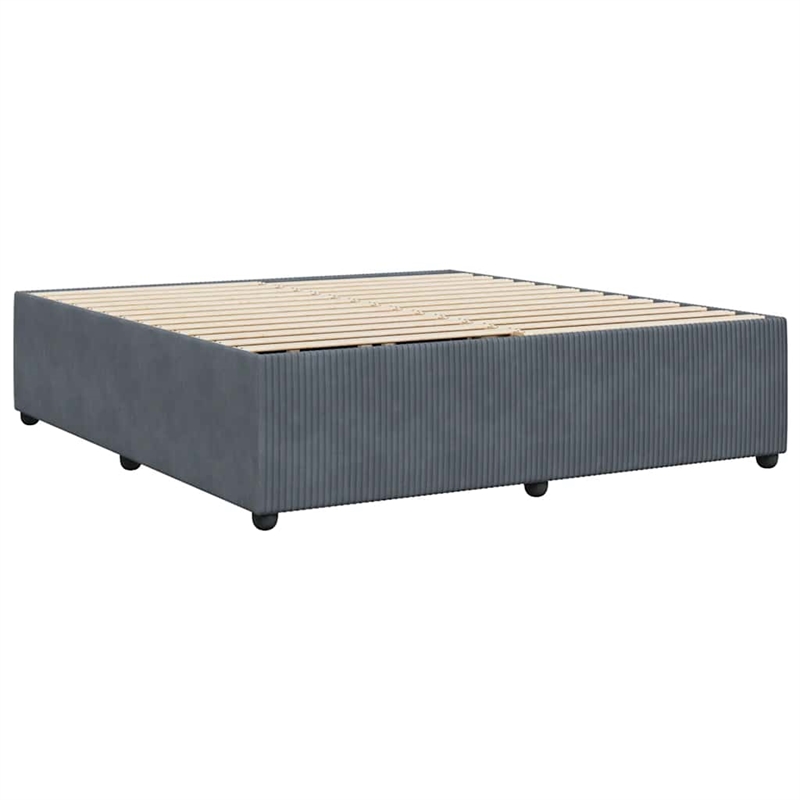 vidaXL Engineered Wood California King Bed Frame in Dark Gray
