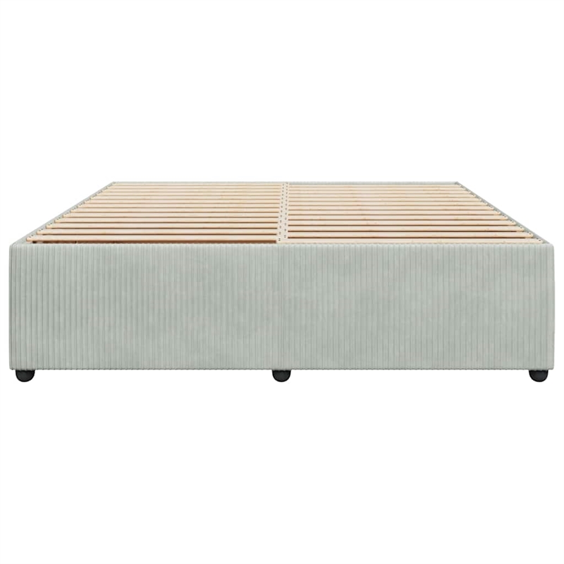 vidaXL King Bed Frame in Light Gray