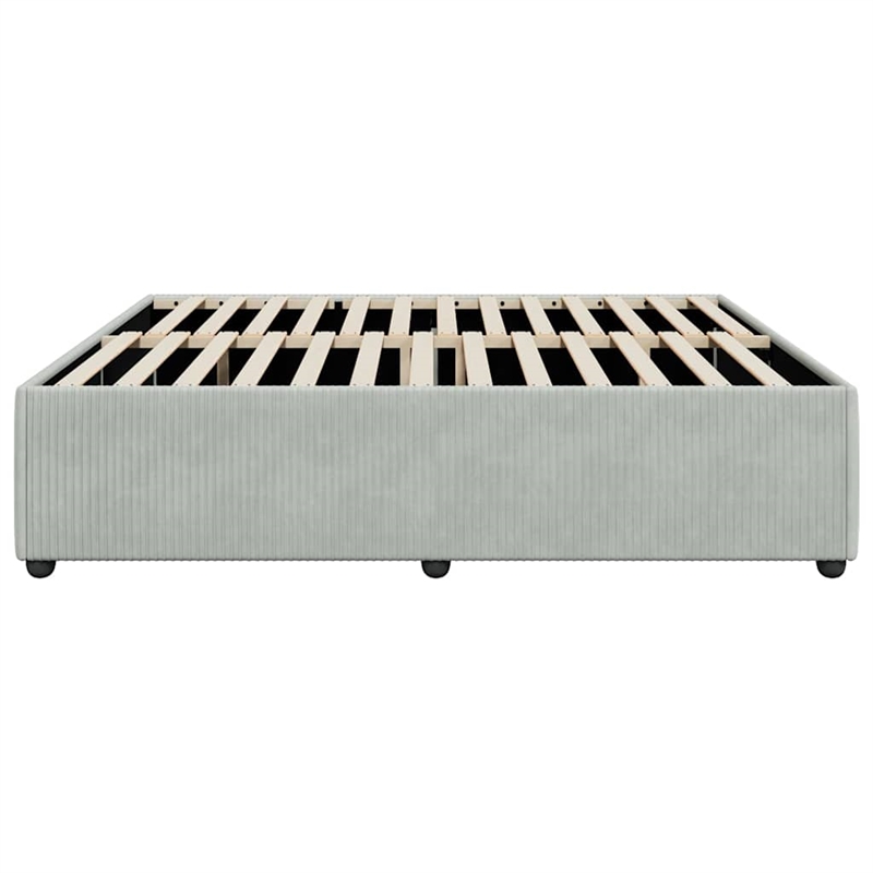 vidaXL King Bed Frame in Light Gray
