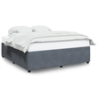 vidaXL Velvet King Bed Frame in Dark Gray Fabric