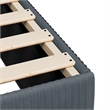 vidaXL Velvet King Bed Frame in Dark Gray Fabric