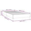 vidaXL Engineered Wood Twin Bed Frame in Dark Gray