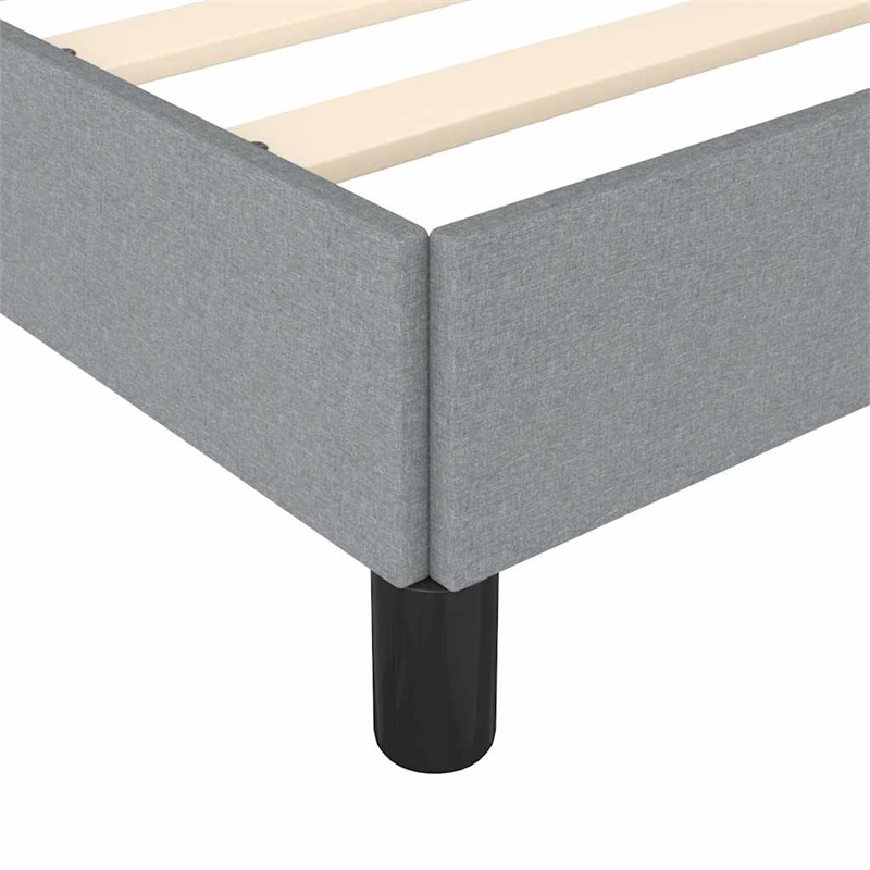vidaXL Twin XL Engineered Wood Bed Frame in Light Grey