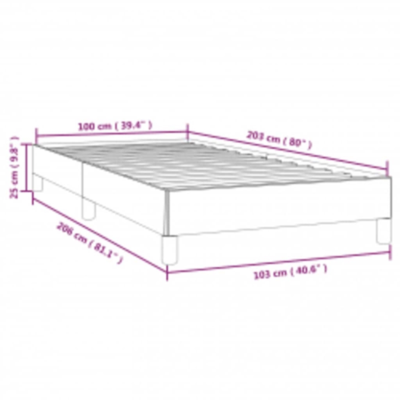 vidaXL Twin XL Engineered Wood Bed Frame in Light Grey