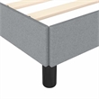 vidaXL Engineered Wood Faux Leather Full Bed Frame in Light Gray